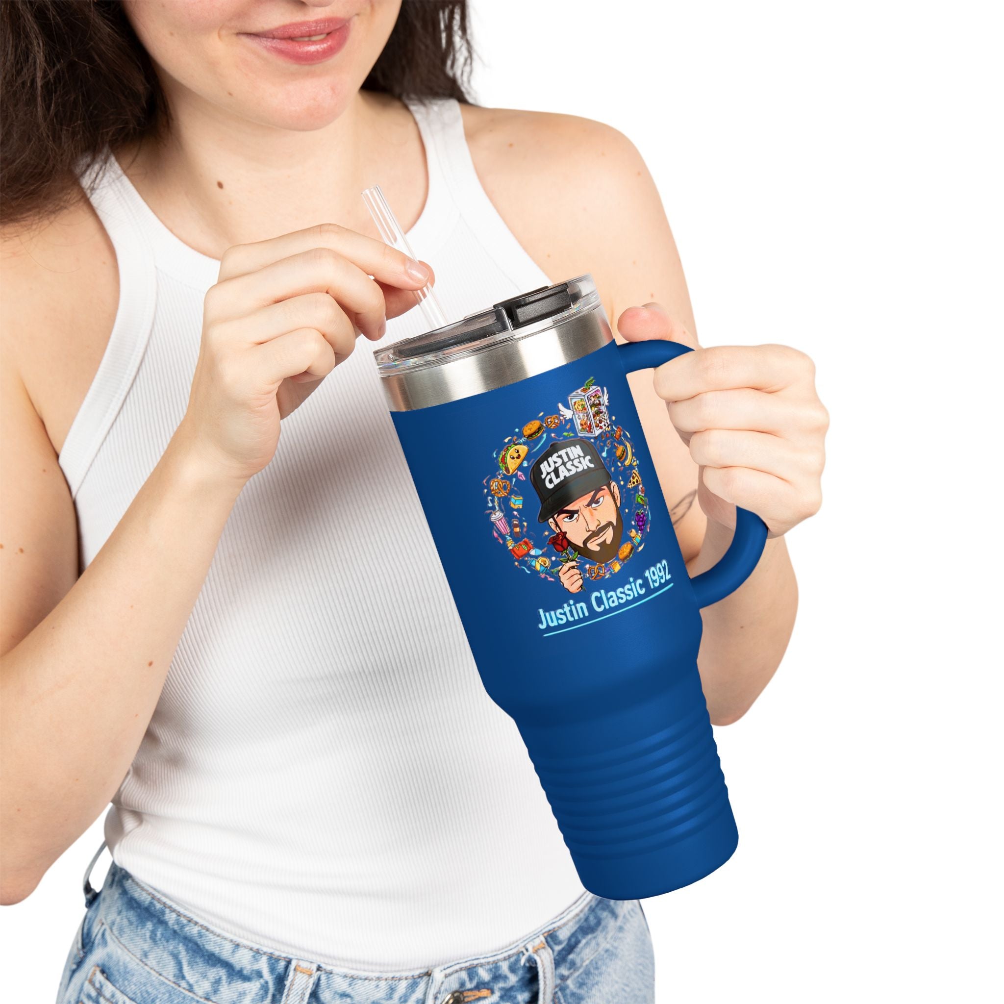40oz Insulated Travel Mug — 'Just a Classic' Graphic Tumbler