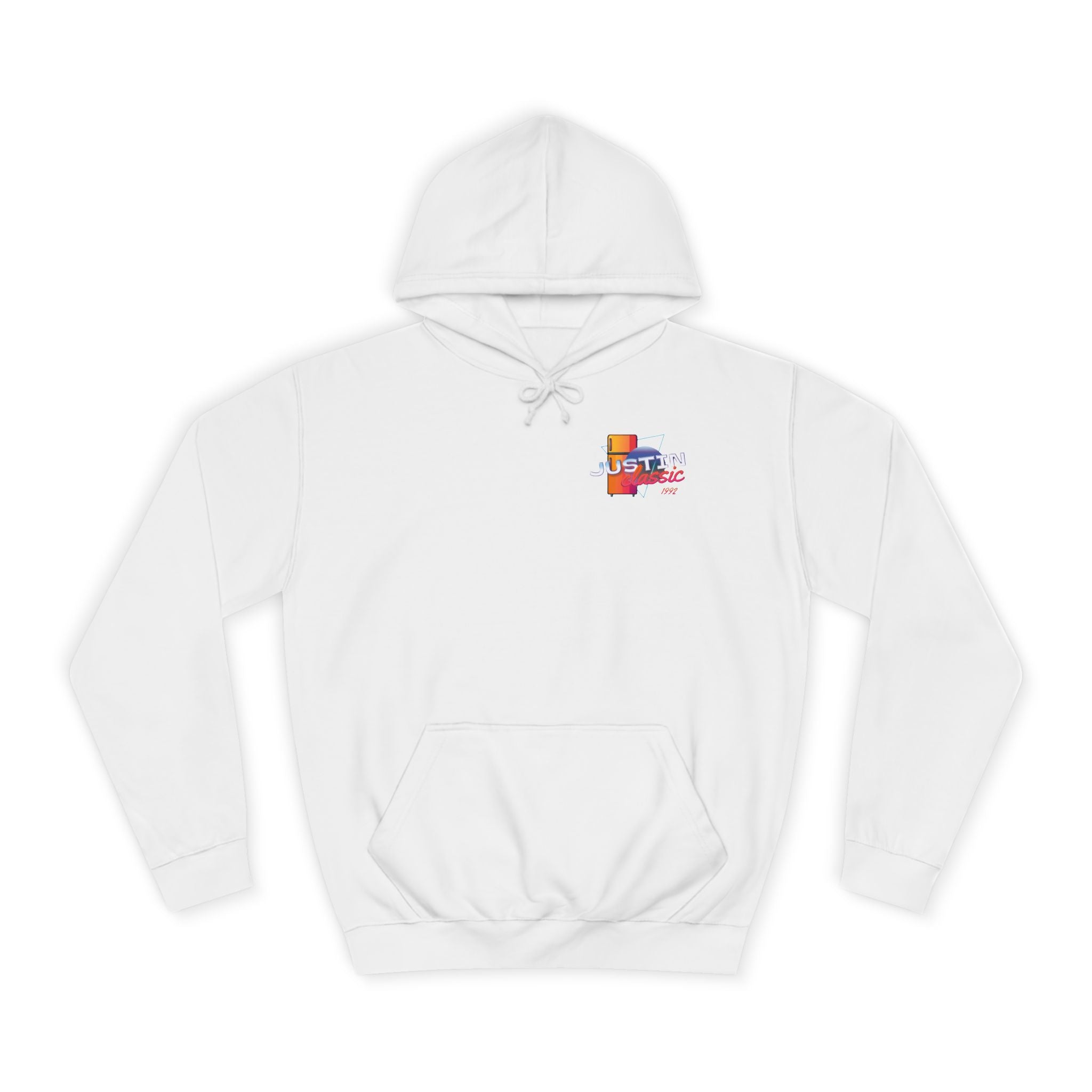 Front and Back Justin Classic 1992 Logo Unisex Hoodie